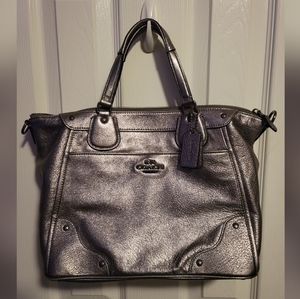 Authentic Coach Rhyder Metallic Satchel
